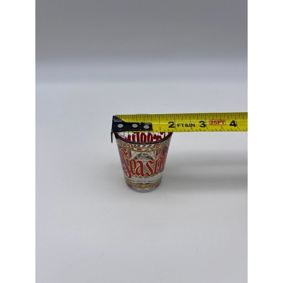 Vintage Culver Seasons Greetings Shot Glass Christmas - Picture 3 of 6